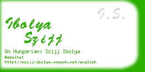 ibolya szijj business card